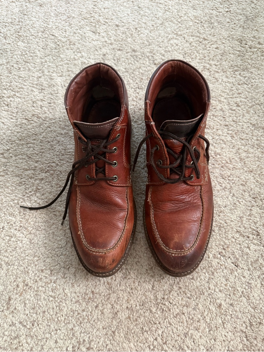 Johnston & Murphy Men’s Brown Leather Boots - 10.5